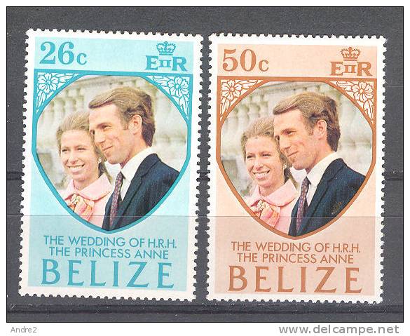 Belize 1973  Mariage De La Princesse  Anne - Belize (1973-...)