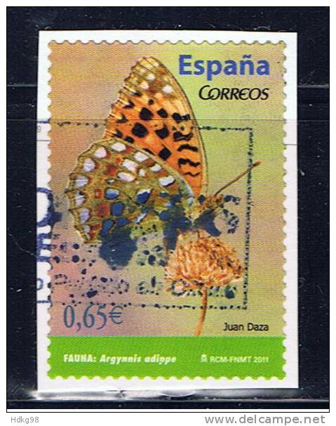 E Spanien 2011 Mi 4576 Schmetterling - Used Stamps