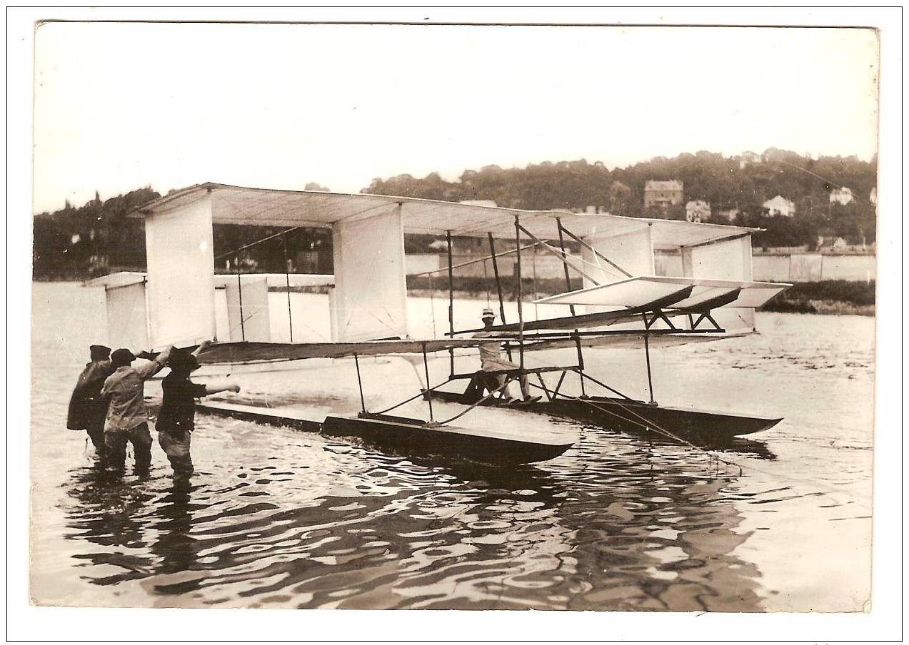 CP - GABRIEL VOISIN SUR PLANEUR ARCHDEACON REMORQUE PAR "LA RAPIERE"VOLE 150m A 15 M DE HAUT (8 JUIN 1905)-OBL. 29.1.62 - ....-1914: Voorlopers