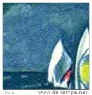 PF Olympiade 1980 Wellen-Spiel DDR 2531 I ** 42€ Mit Vergleichsstück Gemälde Spinnaker Error On The Stamp Set Of Germany - Abarten Und Kuriositäten