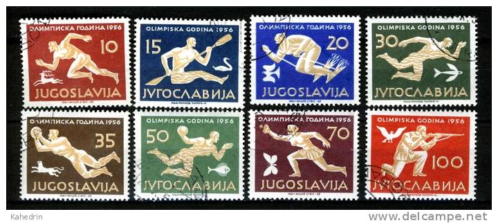 Yugoslavia / Yougoslavie / Jugoslawien 1956,  Olympic Games - Sport (o), Used, Cto - Used Stamps