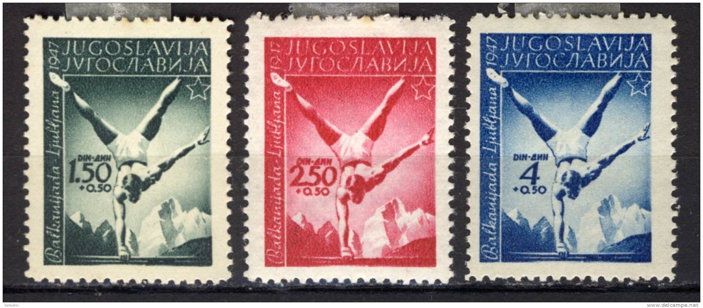 Yugoslavia / Yougoslavie / Jugoslawien 1947,  Sport - Balkan Games *, MH - Neufs