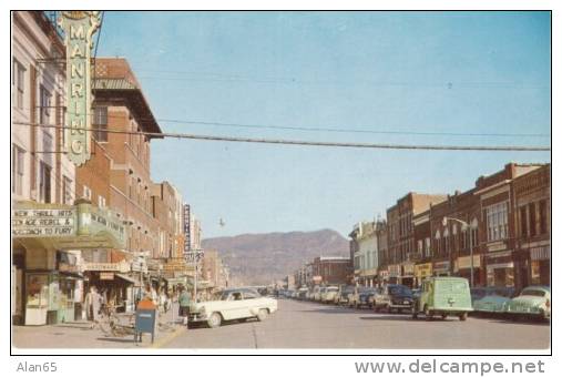 Middlesboro KY Kentucky, Chrome Street Scene, Drug Store, Movie Theater, Auto, C1950s Vintage Postcard - Autres & Non Classés