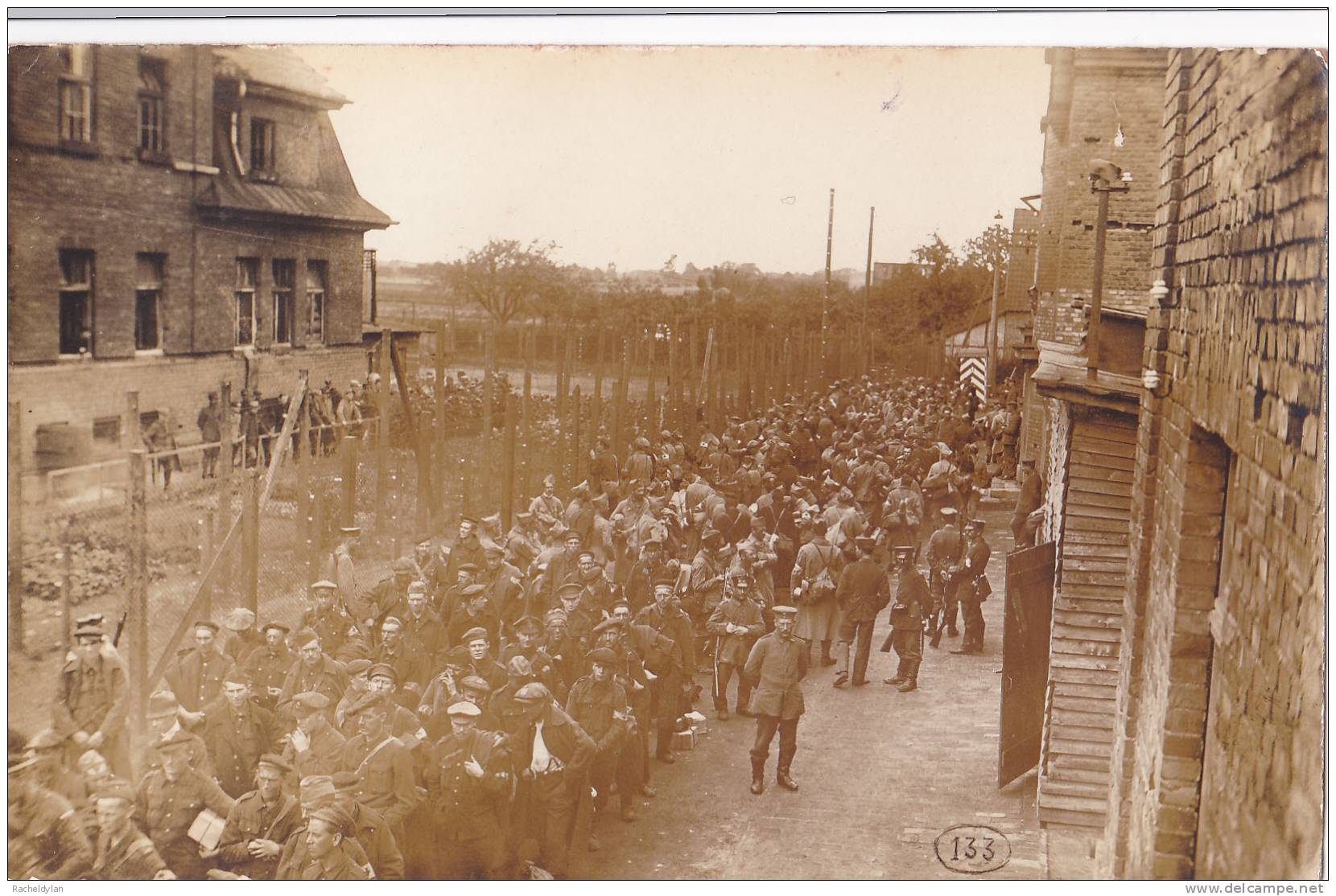 MUSNTER No 133 " CAMP DE PRISONNIERS 1918 " ( Carte Photo ) - Munster