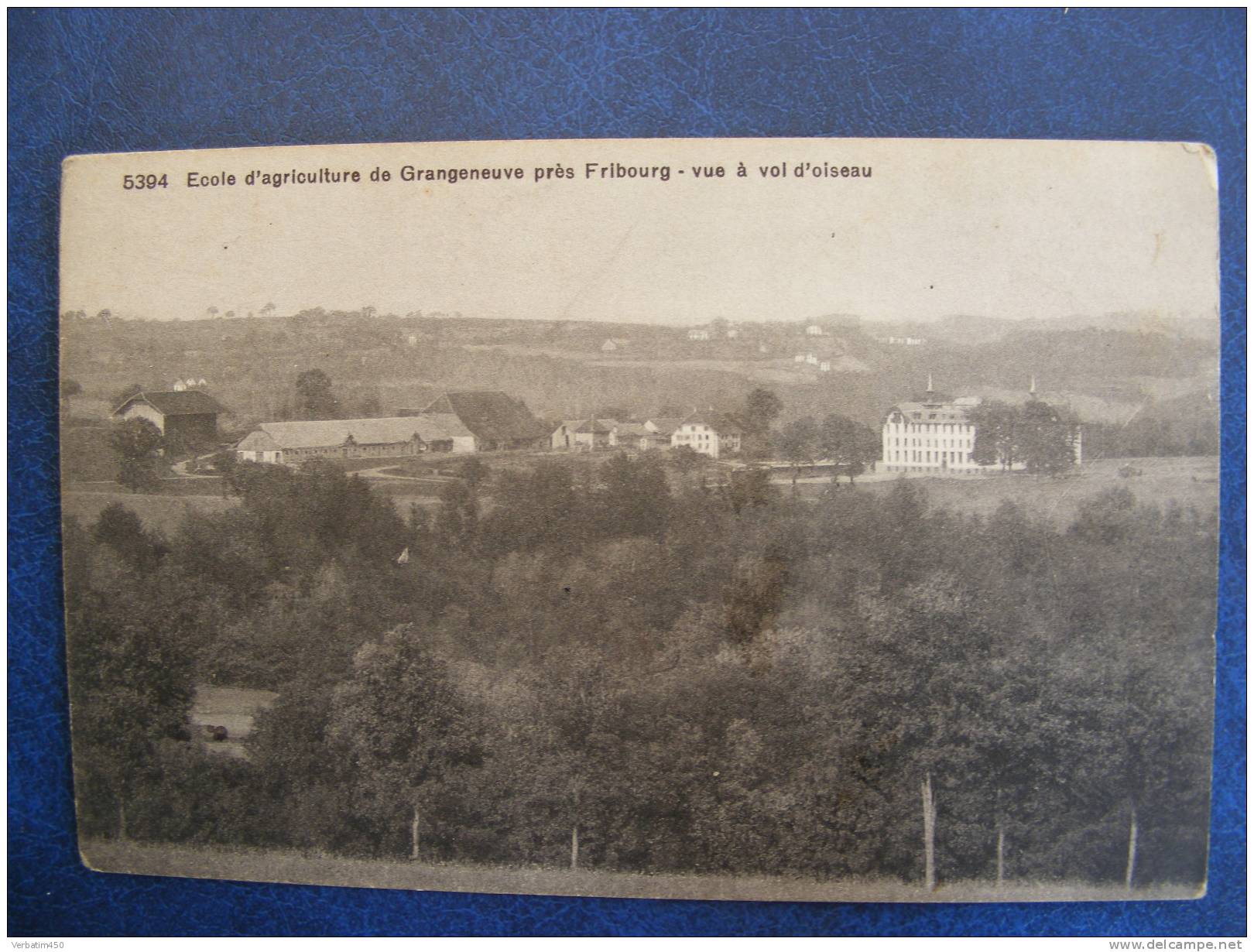 CP.....SUISSE  FRIBOURG..ECOLE D AGRICULTURE DE GRANGENEUVE..VUE A VOL D OISEAU..2 PHOTOS - Fribourg