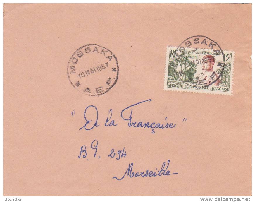 AEF,Congo,Mossaka Le 10/05/1957,colonies,lettr E,lieutenant Gouverneur Cureau,15f N°230 - Brieven En Documenten