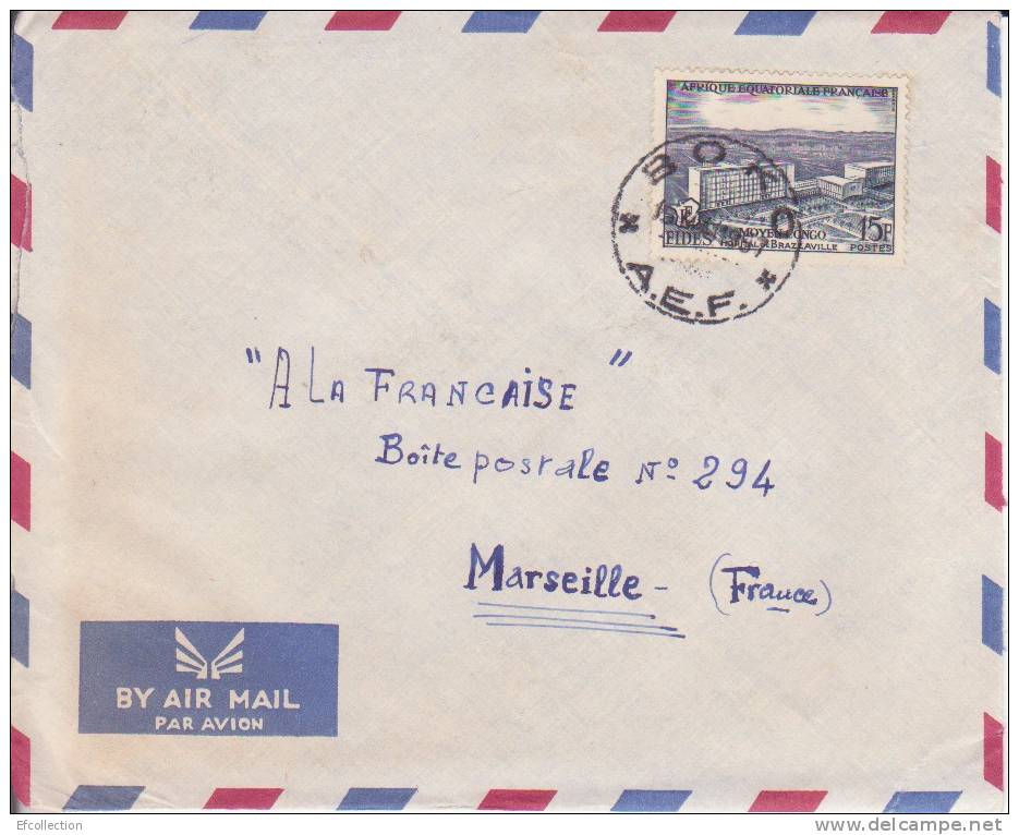 AEF,Congo,Boko Le 15/05/1957 > France,lettre,Colonies,ho Pital De Brazzaville,15f N°234 - Briefe U. Dokumente