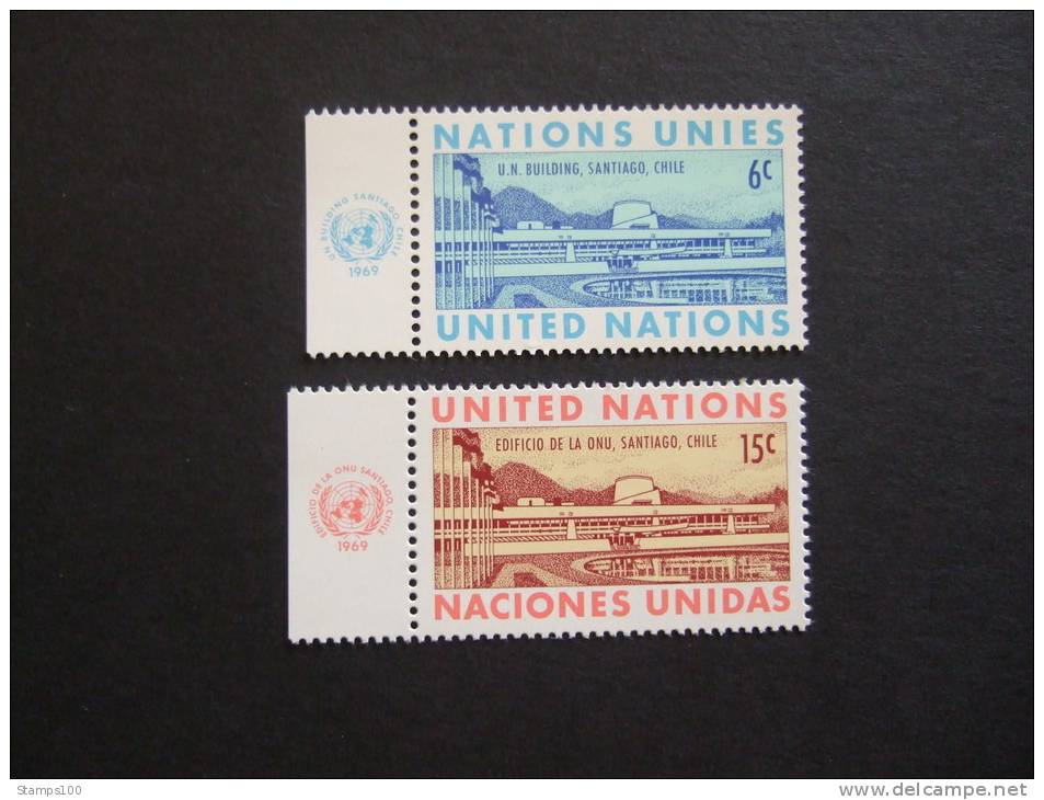 UNITED NATIONS NEW YORK, 1969, Yv 194-195, WITH UN LOGO, MNH**  (P41-015) - Ungebraucht