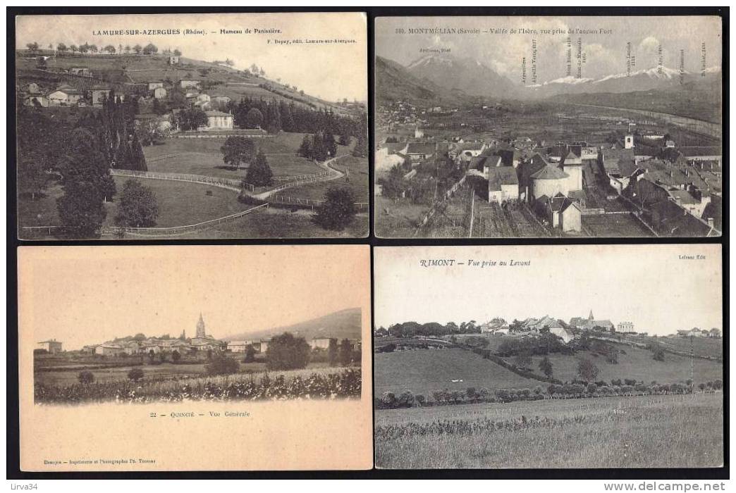 LOT 10 CPA  ANCIENNES- (+1)- FRANCE- SELECTION DE PETITS VILLAGES OU LIEUX DIVERS- 3 SCANS - 5 - 99 Postcards