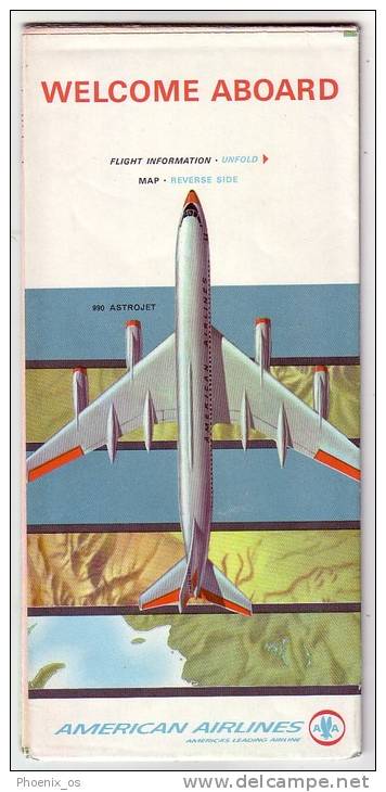 AIRLINES (USA) - American Airlines, Travel Guide, Year 1965 - World