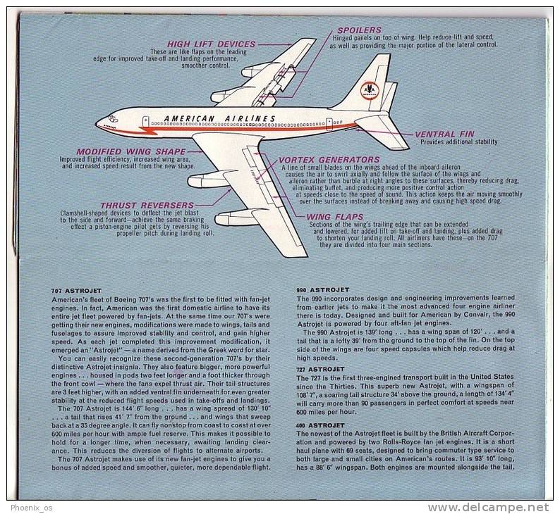 AIRLINES (USA) - American Airlines, Travel Guide, Year 1965 - Monde