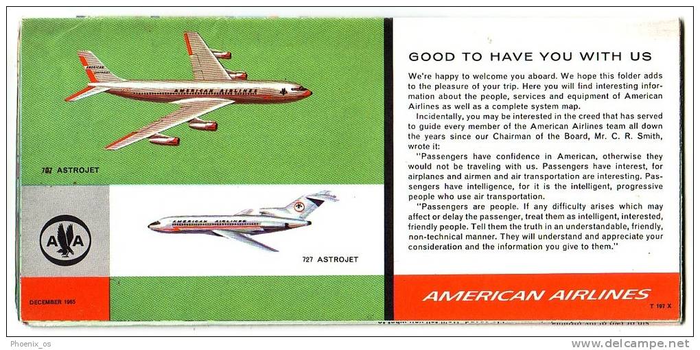 AIRLINES (USA) - American Airlines, Travel Guide, Year 1965 - Welt