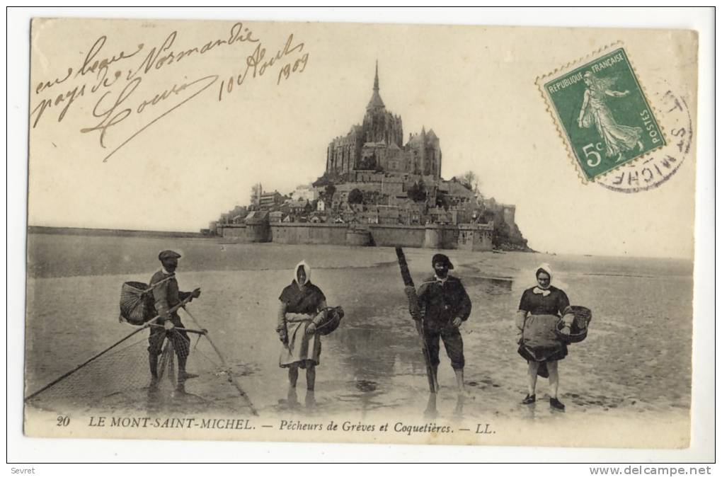 LE MONT ST MICHEL  - Pêcheurs De Grèves Et Coquetières. - Le Mont Saint Michel