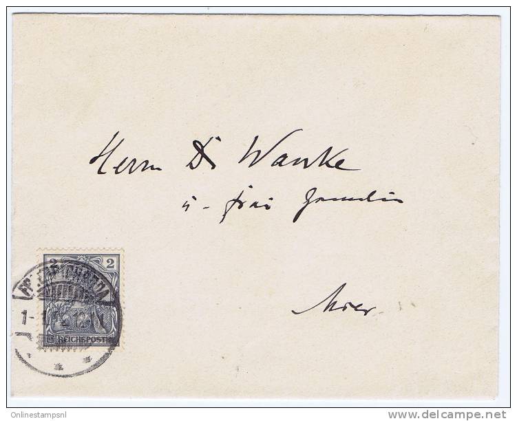 Germany, Cover 1902 Local Mail Friedrichsoda 2pf Grey - Storia Postale