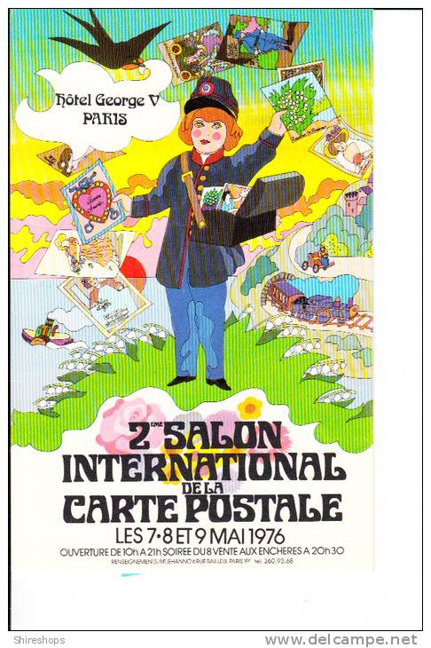 International De La Carte Postale 1976 Hotel George V Paris - Bourses & Salons De Collections