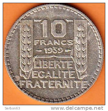 PIECE MONNAIE 10 FRANCS 1939  - GRAVEUR TURIN  - ARGENT  - 3ième REPUBLIQUE 1871 - 1940 VOIR LES SCANS... - Other & Unclassified