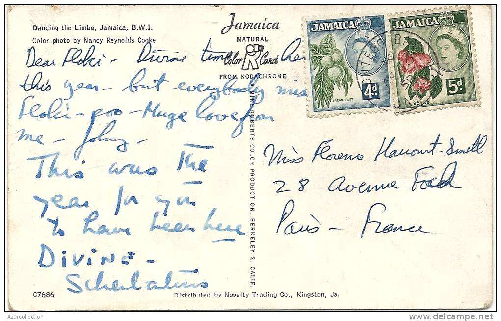 LETTRE JAMAIQUE POUR FRANCE - Giamaica (1962-...)