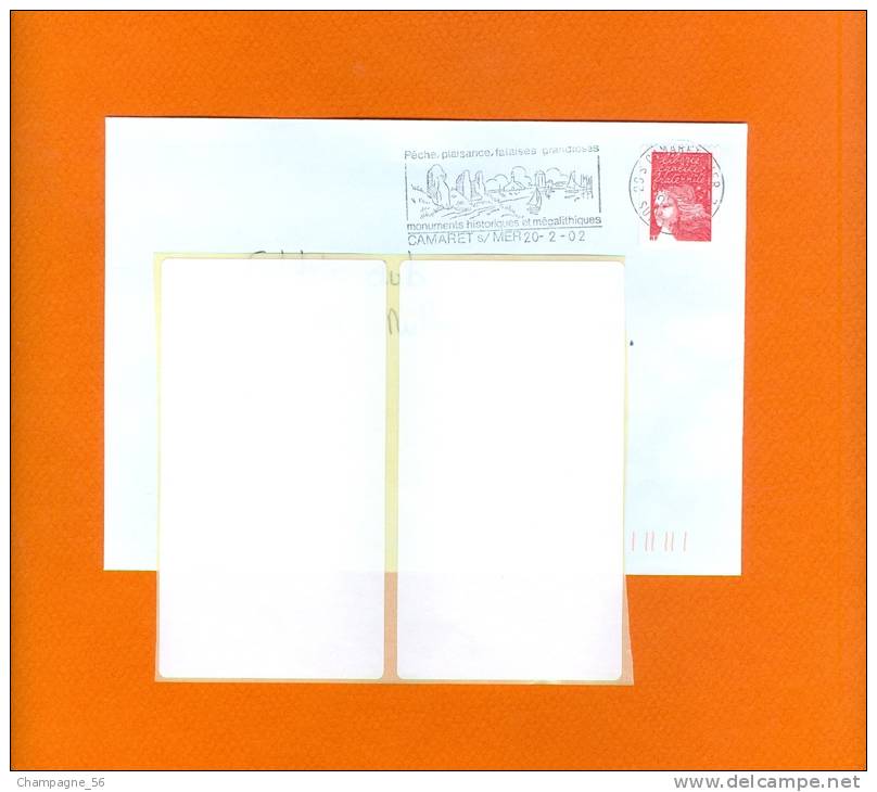 VARIÉTÉS  ENVELOPPE - 20 - 2 - 02  MARIANNE  DEUX BANDE PHOSPHORESCENT OBLITERE - Storia Postale