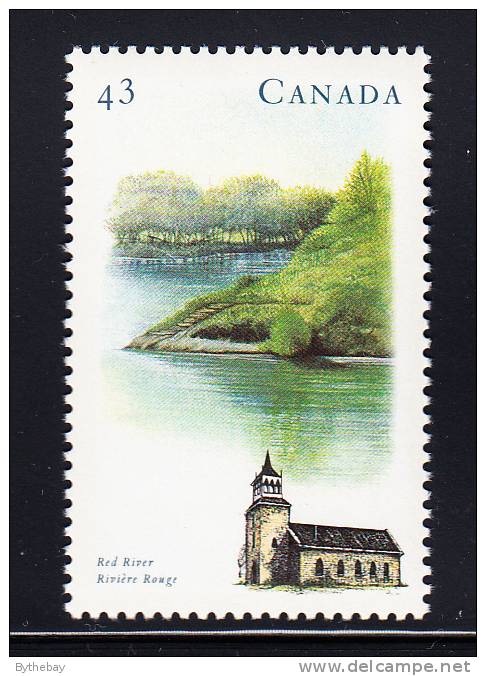 Canada MNH Scott #1487 43c Red River, Manitoba - Heritage Rivers 3 - Unused Stamps