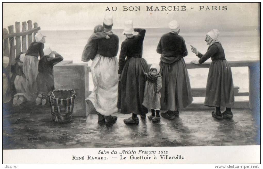 VILLERVILLE (14) Le Guetoir Salon 1912 Peinture Par René RAVAUT - Villerville