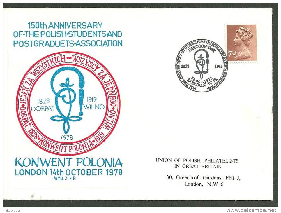 COVER, 150th. ANNIVERSARY OF THE POLISH STUDENT & POSTGRADUATE  REUNION DAY - Regering In Londen(Ballingschap)