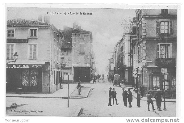 42 )) FEURS  Rue De St Etienne   L Vetard édit  ANIMEE - Feurs