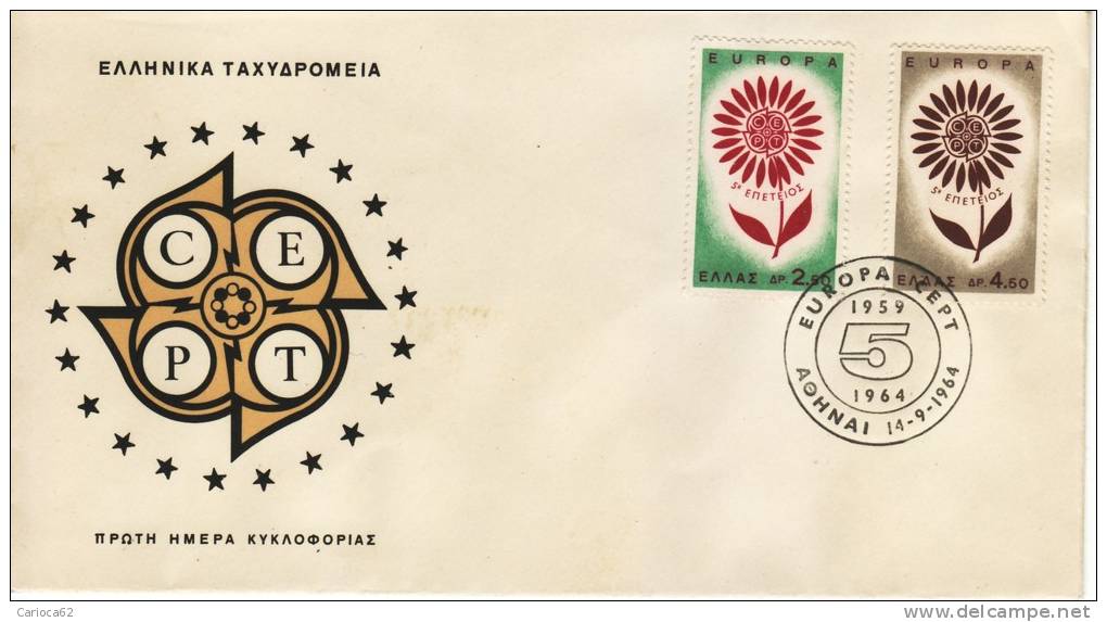 1964 - GRECIA  FDC EUROPA CEPT - VEDI+++ - 1964