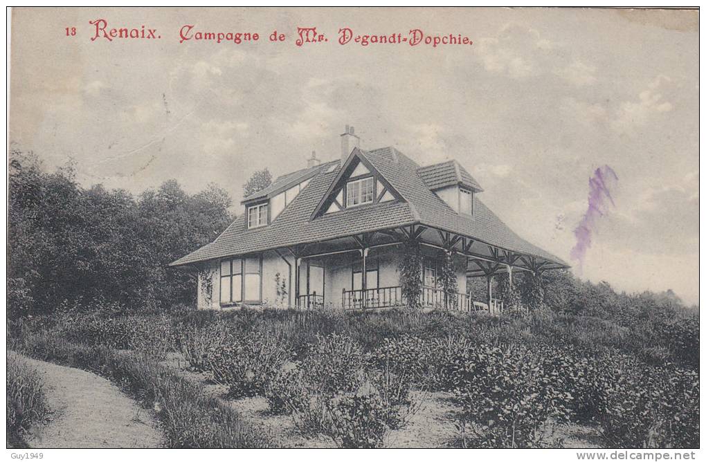 CAMPAGNE DE M  DEGANDT DOPCHIE 1909 - Renaix - Ronse