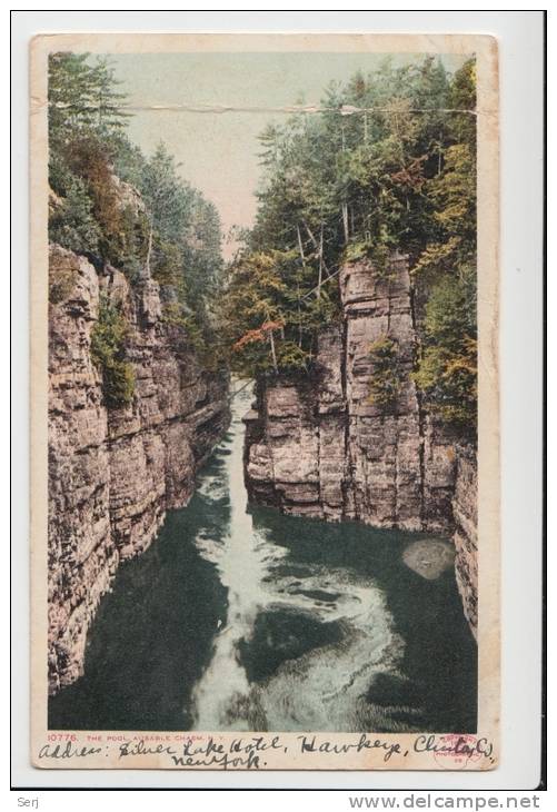 THE POOL. AUSABLE CHASM. NY NEW YORK 1908. Old PC . USA - Adirondack