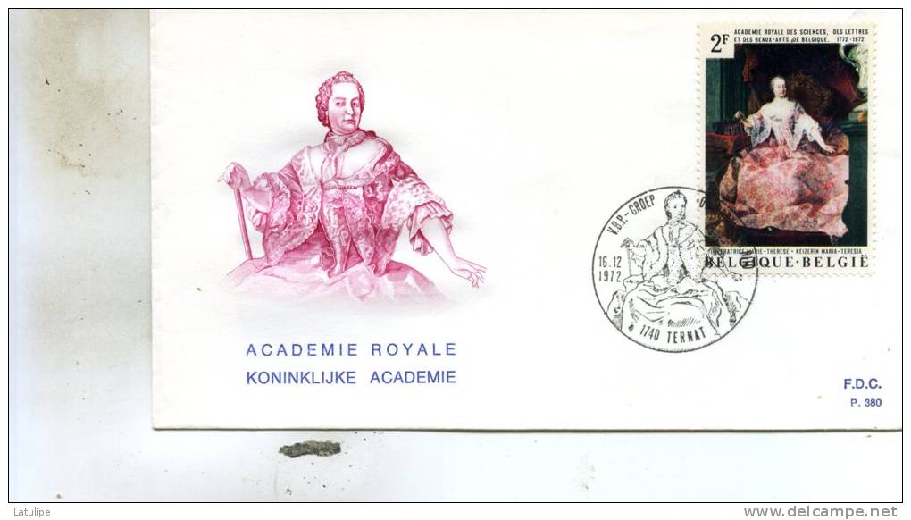 Enveloppe Timbrée  Academie Royale   V B P -GROEP Du 16-12-1972  Ternat 1740  Voir Scan - Non Classés