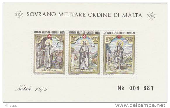 SMOM-1976 BF 10 Christmas Souvenir Sheet MNH - Malte (Ordre De)