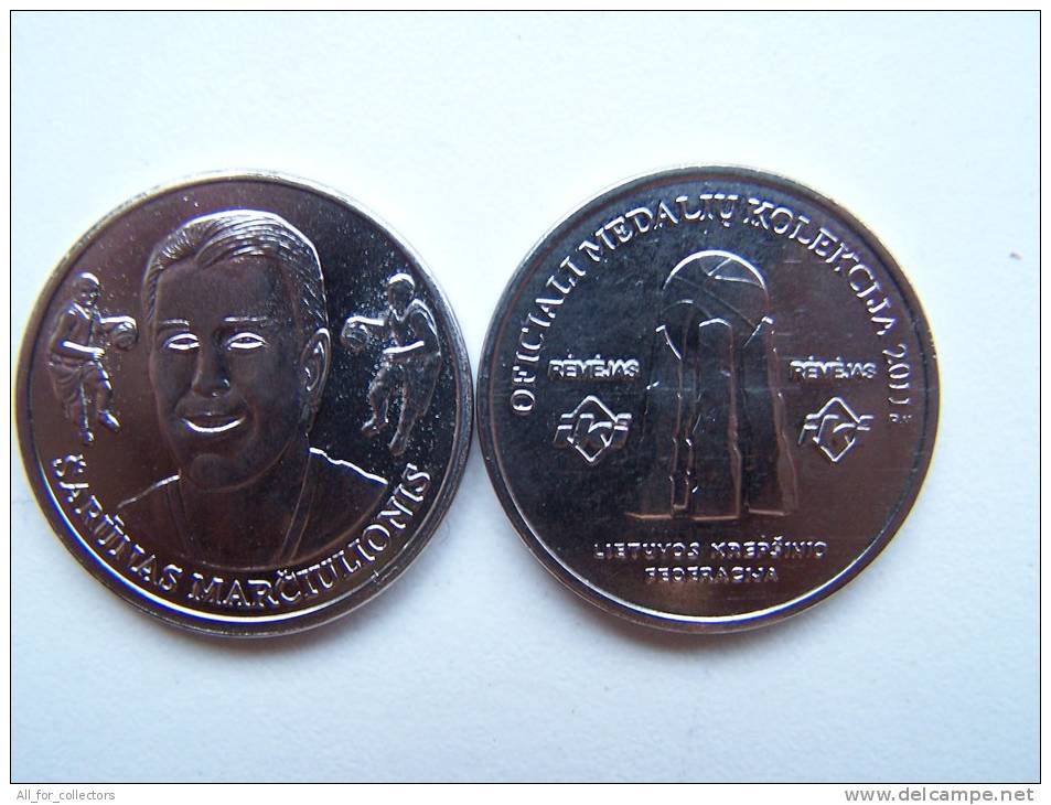 NEW!!! SARUNAS MARCIULIONIS From Official Lithuanian Basketball Team Medal Collection 2011 - Otros & Sin Clasificación