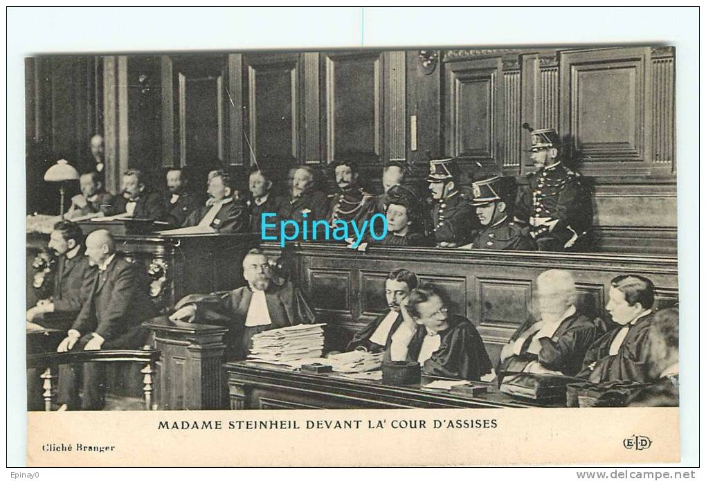 B - 75 - PARIS 15 éme - PROCES - JUSTICE - AVOCAT - TRIBUNAL - Marguerite STEINHEIL - AFFAIRE De L´IMPASSE RONSIN - District 15