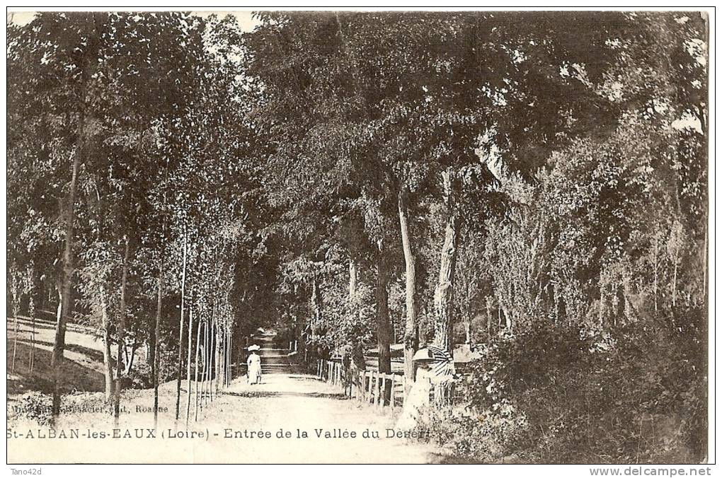 REF LBR 31 - CPA ST ALBAN LES EAUX (LOIRE) - ENTREE DE LA VALEE DU DESERT - Autres & Non Classés