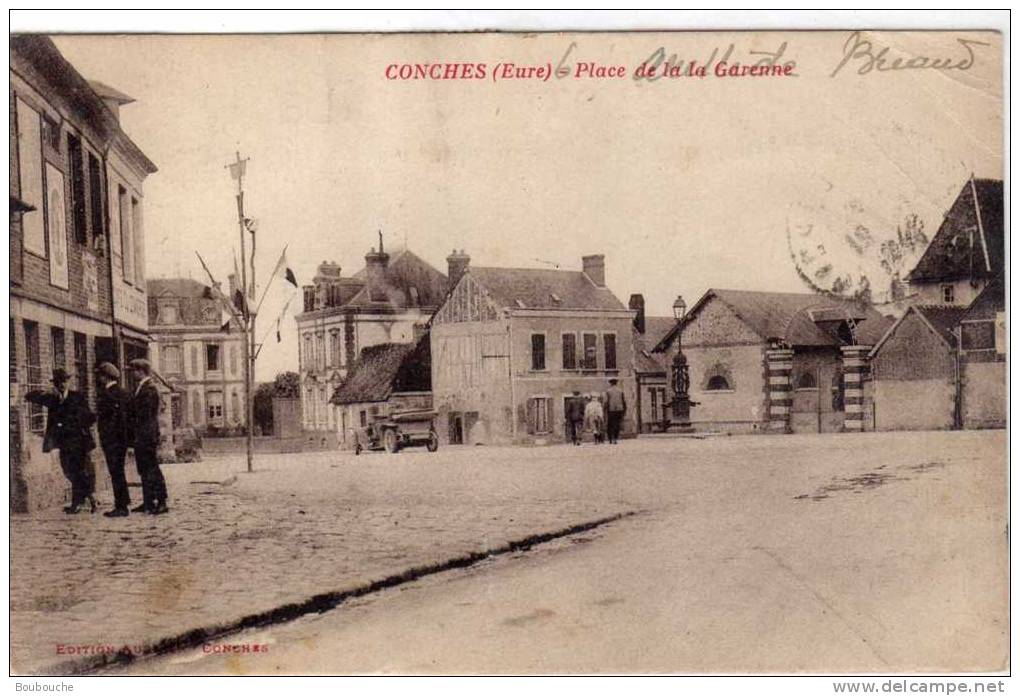 CPA De CONCHES Place De La Garenne¨PEU COURANTE Et Animée - Conches-en-Ouche