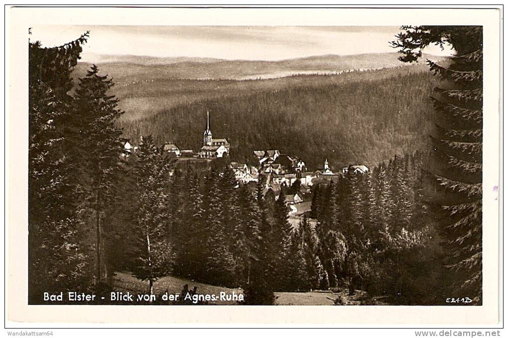 AK 452 Bad Elster - Blick Von Der Agnes-Ruhe 22. 6. 53. - 13 (10b) BAD ELSTER H Nach Wittenberg Lutherstadt Mit 1 X 12 P - Bad Elster