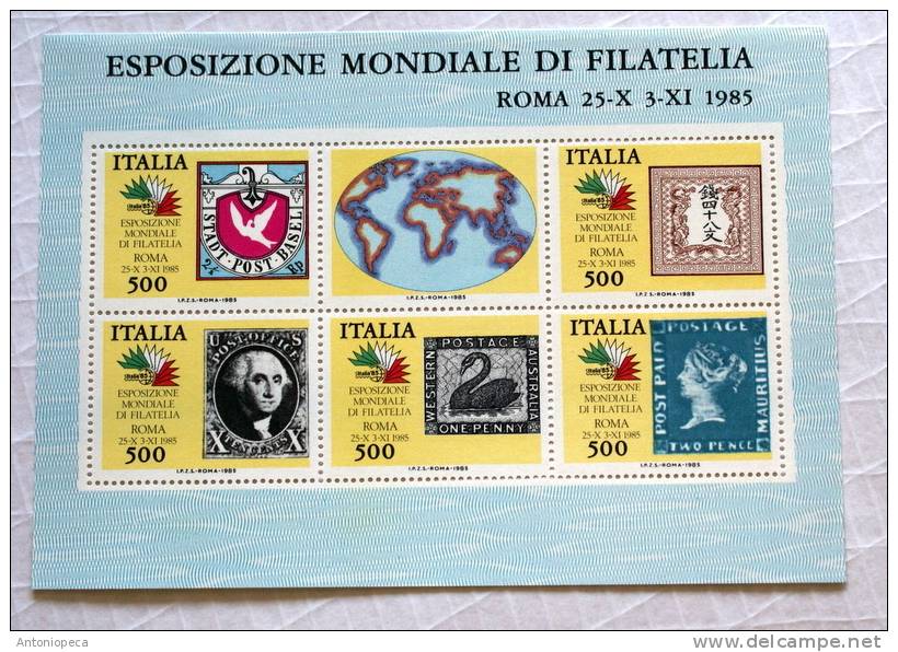 ITALY 1985 SET OF 3 SHEETS MNH** ESPOSIZIONE MONDIALE DI FILATELIA - Blokken & Velletjes