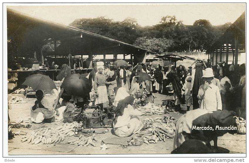 Asucion Mercado Casa Klug Marés Real Photo  Stamped - Paraguay