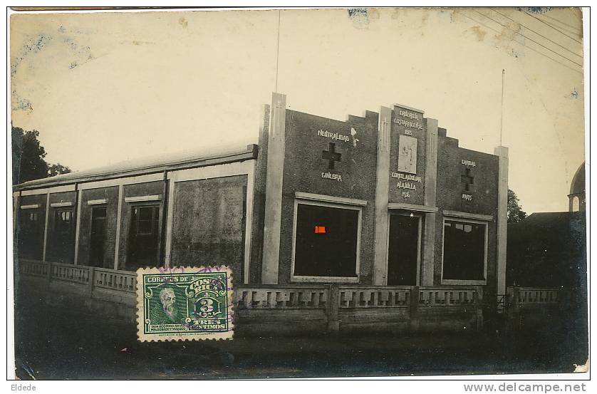 Alajuela Cruz Roja Croix Rouge Red Cross Foto Real 1936 Stamped But Not Used - Costa Rica