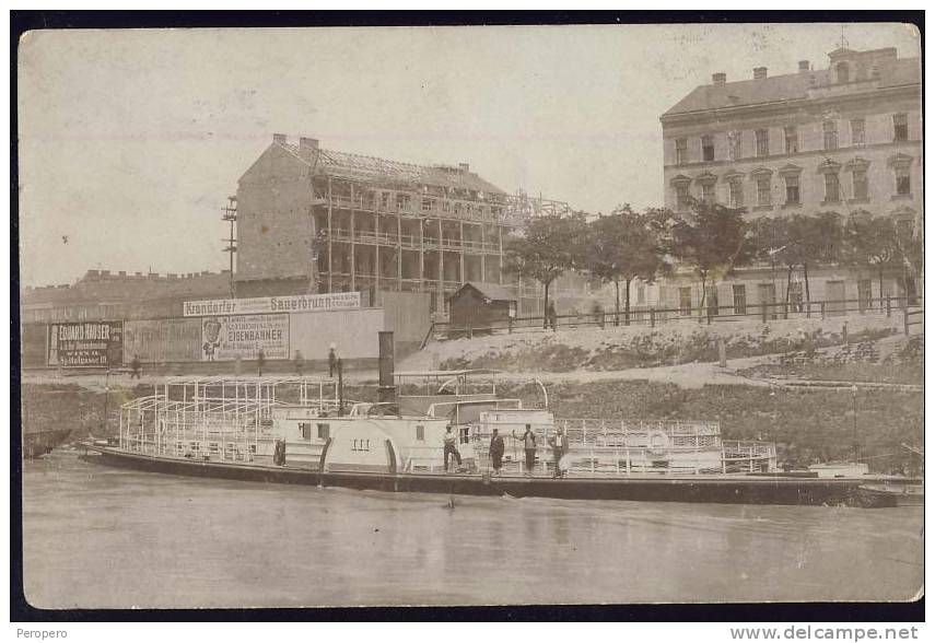 DONAU FLOTILLE  D.D.S.G.       Real Photo   Old Postcard  1909. - Piroscafi