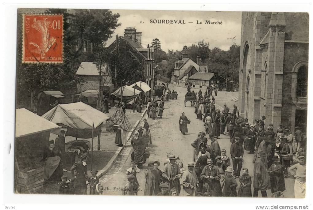 SOURDEVAL La BARRE. - Le Marché - Altri & Non Classificati