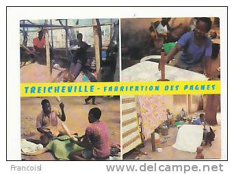 République De Côte D'Ivoire. Treicheville. Fabrication Des Pagnes. Mosaïque - Côte-d'Ivoire