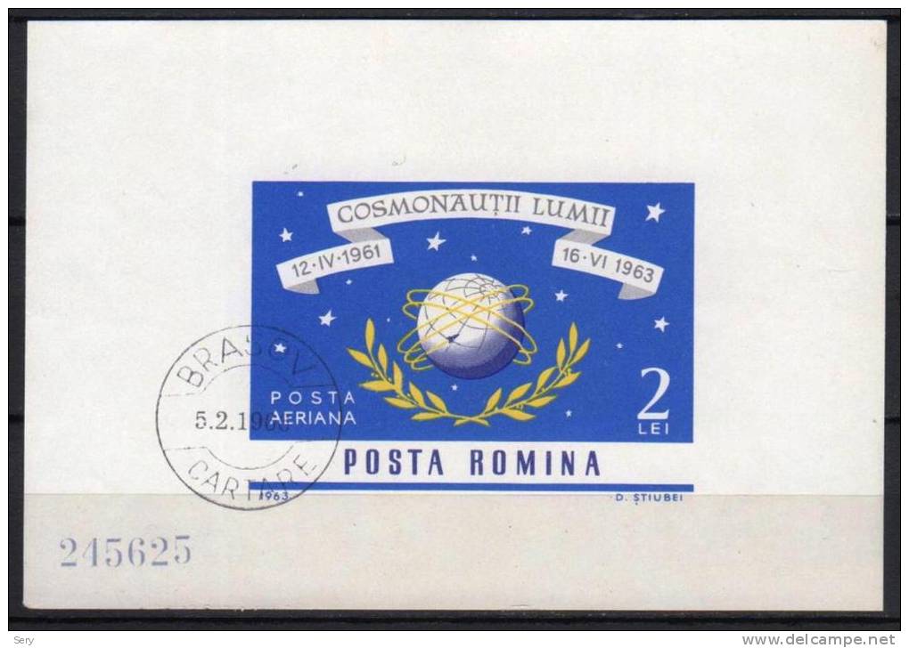 Rumania  1963  Ms Cancelled  Espace Space - Europe