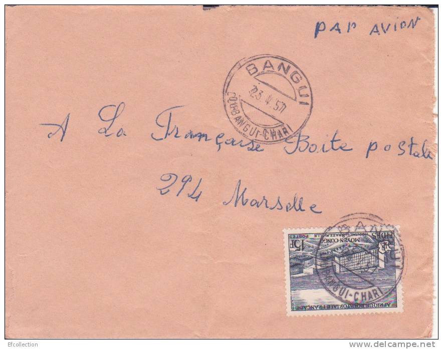 AEF,Oubangui,Bangui Le 23/05/1957 > France,lettre,Colonies,ho Pital De Brazzaville,15f N°234 - Altri & Non Classificati