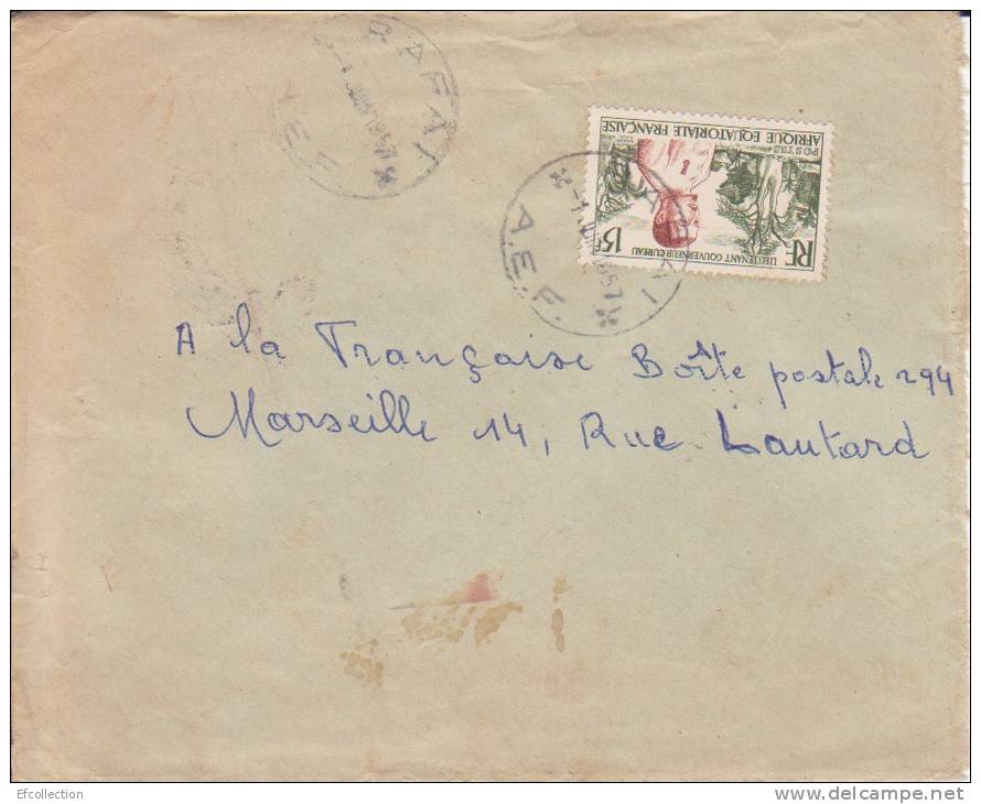 AEF,Oubangui,Rafai Le 01/06/1957 > France,colonies,lettre,li Eutenant Gouverneur Cureau,15f N°230 - Autres & Non Classés