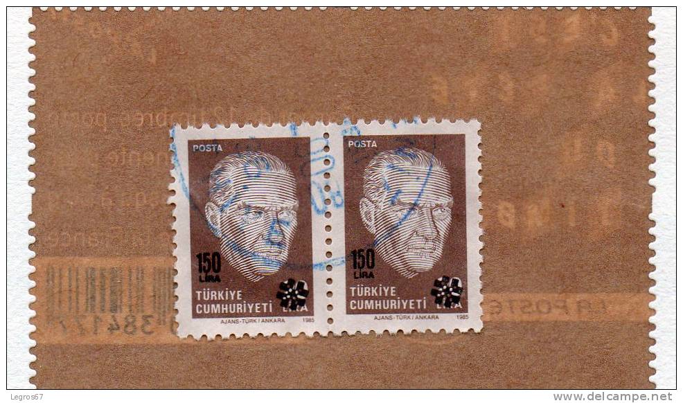 ATATURK 20 LIRA SURCHARGE 150 LIRA PAIRE 1985 - 1934-39 Sandjak Alexandrette & Hatay