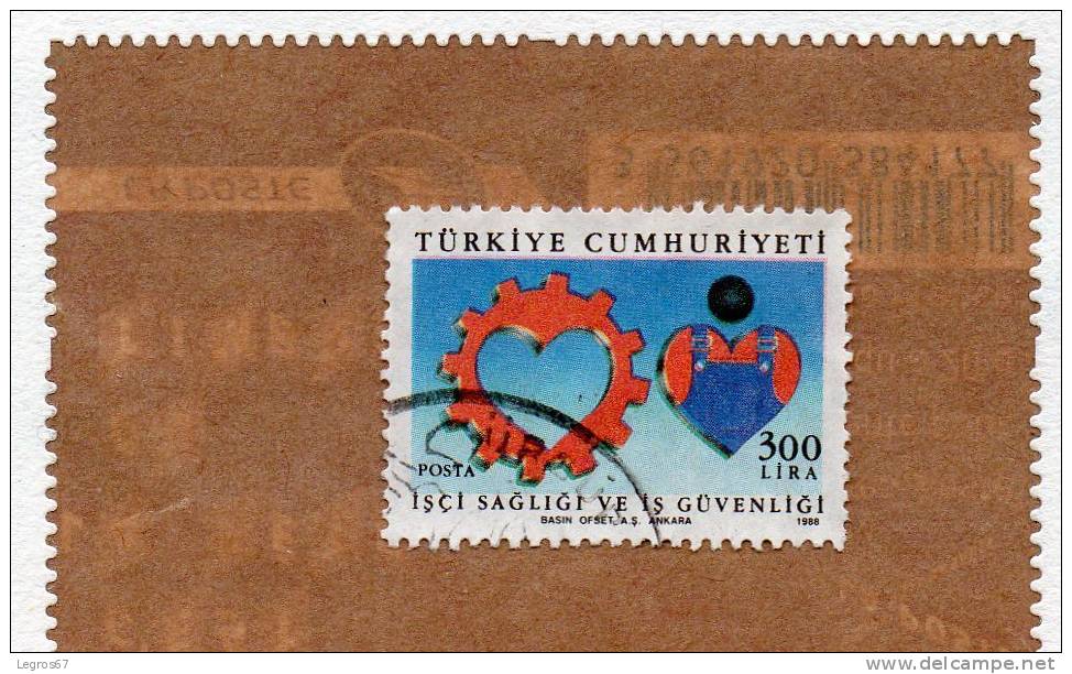 TURQUIE CŒUR 300 LIRA  1988 - Unused Stamps