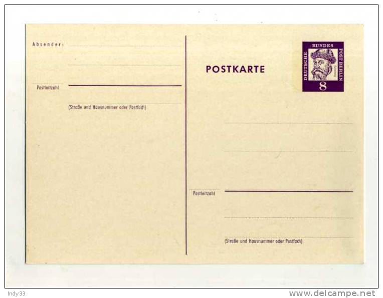 - ALLEMAGNE BERLIN . ENTIER SUR CP - Postcards - Mint