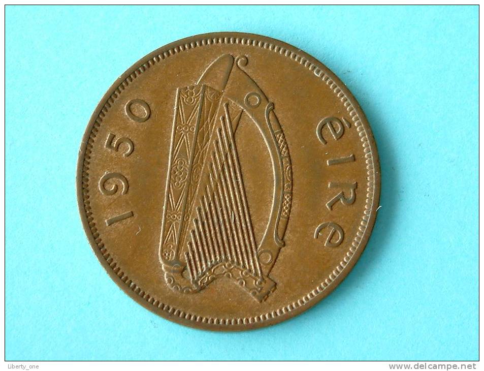 1950 - PENNY / KM 11  ( Uncleaned - For Grade, Please See Photo ) !! - Irlande
