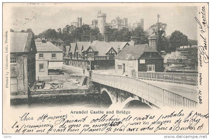 ARUNDEL Castle And Brdge - Stamped 1903 So Nice - Bognor Regis